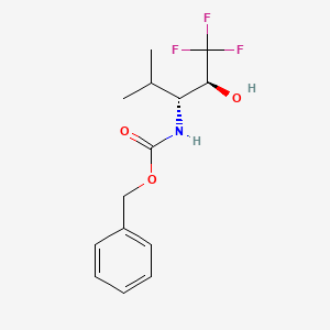 molecular formula C14H18F3NO3 B8107187 Benzyl ((2S,3R)-1,1,1-trifluoro-2-hydroxy-4-methylpentan-3-yl)carbamate 