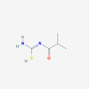 molecular formula C5H10N2OS B8107198 N'-(2-methylpropanoyl)carbamimidothioic acid 