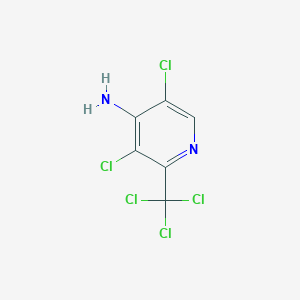 molecular formula C6H3Cl5N2 B081072 4-Amino-3,5-dichloro-2-(trichloromethyl)pyridine CAS No. 14321-05-2
