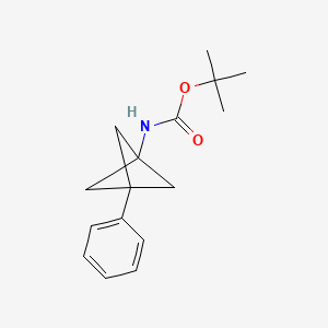 molecular formula C16H21NO2 B8107303 Tert-butyl (3-phenylbicyclo[1.1.1]pentan-1-YL)carbamate 