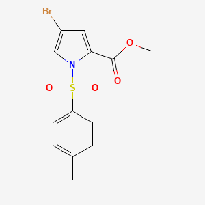 molecular formula C13H12BrNO4S B8107366 Methyl 4-bromo-1-tosyl-1H-pyrrole-2-carboxylate 