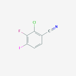 molecular formula C7H2ClFIN B8107375 2-Chloro-3-fluoro-4-iodobenzonitrile 