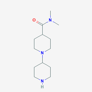 molecular formula C13H25N3O B8107991 N,N-dimethyl-1-piperidin-4-ylpiperidine-4-carboxamide 
