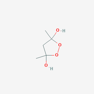 molecular formula C5H10O4 B081081 3,5-Dimethyl-1,2-dioxolane-3,5-diol CAS No. 13784-51-5