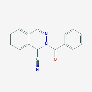 molecular formula C16H11N3O B081083 2-Benzoyl-1,2-dihydro-1-phthalazinecarbonitrile CAS No. 13925-27-4