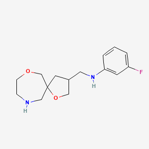 molecular formula C15H21FN2O2 B8108664 N-(1,7-Dioxa-10-Azaspiro[4.6]Undecan-3-Ylmethyl)-3-Fluoroaniline 