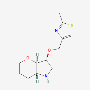 molecular formula C12H18N2O2S B8108733 Rel-(3R,3As,7Ar)-3-((2-Methylthiazol-4-Yl)Methoxy)Octahydropyrano[3,2-B]Pyrrole 