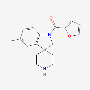 molecular formula C18H20N2O2 B8108867 Furan-2-yl(5-methylspiro[indoline-3,4'-piperidin]-1-yl)methanone 