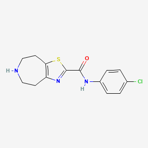 molecular formula C14H14ClN3OS B8109299 N-(4-Chlorophenyl)-5,6,7,8-Tetrahydro-4H-Thiazolo[5,4-D]Azepine-2-Carboxamide 