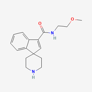 molecular formula C17H22N2O2 B8109462 N-(2-Methoxyethyl)spiro[indene-1,4'-piperidine]-3-carboxamide 