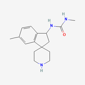 molecular formula C16H23N3O B8109463 1-Methyl-3-(6-methyl-2,3-dihydrospiro[indene-1,4'-piperidin]-3-yl)urea 