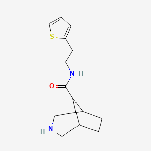 molecular formula C14H20N2OS B8109520 N-(2-(Thiophen-2-yl)ethyl)-3-azabicyclo[3.2.1]octane-8-carboxamide 