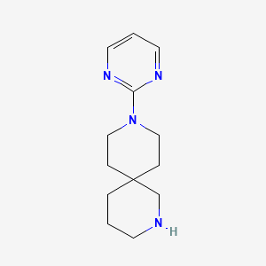 molecular formula C13H20N4 B8110201 9-(Pyrimidin-2-Yl)-2,9-Diazaspiro[5.5]Undecane 