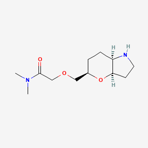 molecular formula C12H22N2O3 B8110908 N,N-dimethyl-2-(((3aR,5R,7aR)-octahydropyrano[3,2-b]pyrrol-5-yl)methoxy)acetamide 