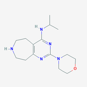 molecular formula C15H25N5O B8110975 N-Isopropyl-2-Morpholino-6,7,8,9-Tetrahydro-5H-Pyrimido[4,5-D]Azepin-4-Amine 