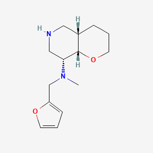 molecular formula C14H22N2O2 B8111323 (4aS,8R,8aS)-N-(furan-2-ylmethyl)-N-methyloctahydro-2H-pyrano[3,2-c]pyridin-8-amine 