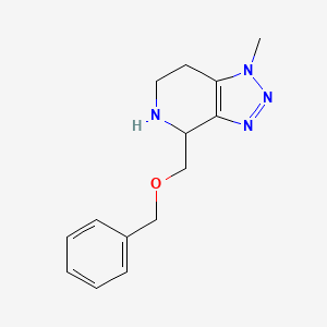 molecular formula C14H18N4O B8111626 4-((Benzyloxy)methyl)-1-methyl-4,5,6,7-tetrahydro-1H-[1,2,3]triazolo[4,5-c]pyridine 