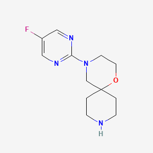 molecular formula C12H17FN4O B8111720 4-(5-Fluoropyrimidin-2-yl)-1-oxa-4,9-diazaspiro[5.5]undecane 