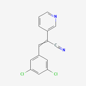 molecular formula C14H8Cl2N2 B8111888 (2E)-3-(3,5-DICHLOROPHENYL)-2-(PYRIDIN-3-YL)PROP-2-ENENITRILE 