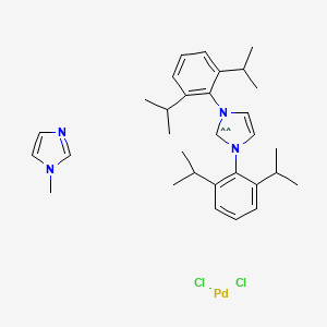 molecular formula C31H42Cl2N4Pd B8112380 CID 53465501 