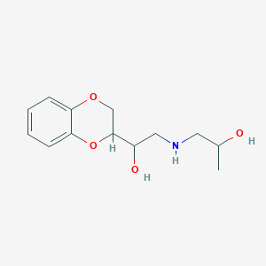 molecular formula C13H19NO4 B081124 alpha-(((2-Hydroxypropyl)amino)methyl)-1,4-benzodioxan-2-methanol CAS No. 13627-77-5