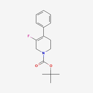 molecular formula C16H20FNO2 B8112466 tert-butyl 3-Fluoro-4-phenyl-5,6-dihydropyridine-1(2H)-carboxylate 