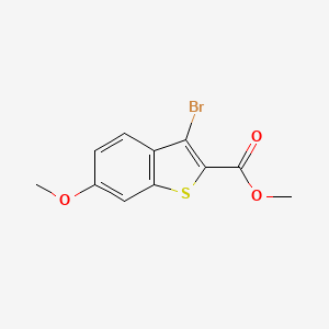 molecular formula C11H9BrO3S B8112496 Methyl 3-bromo-6-methoxybenzothiophene-2-carboxylate 