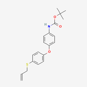 molecular formula C20H23NO3S B8112548 Tert-butyl (4-(4-(allylthio)phenoxy)phenyl)carbamate 