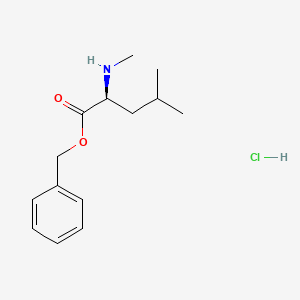 molecular formula C14H22ClNO2 B8112551 H-N-Me-Leu-OBzl.HCl 