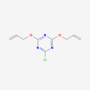 molecular formula C9H10ClN3O2 B081127 2,4-Bis(allyloxy)-6-chloro-1,3,5-triazine CAS No. 14543-31-8