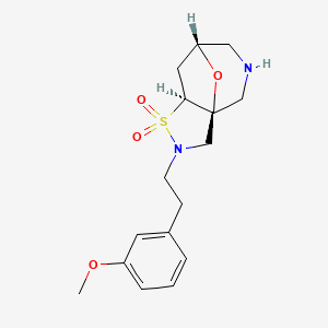 molecular formula C16H22N2O4S B8112819 rel-(3aS,7R,8aS)-2-(3-methoxyphenethyl)octahydro-3a,7-epoxyisothiazolo[4,5-c]azepine 1,1-dioxide 