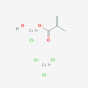 molecular formula C4H6Cl2CrO2 B081131 Chromium, tetrachloro-mu-hydroxy(mu-(2-methyl-2-propenoato-kappaO:kappaO'))di- CAS No. 15096-41-0
