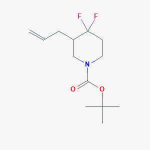 molecular formula C13H21F2NO2 B8113101 tert-Butyl 3-allyl-4,4-difluoropiperidine-1-carboxylate 