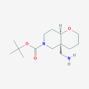 molecular formula C14H26N2O3 B8113279 Cis-Tert-Butyl 4A-(Aminomethyl)Hexahydro-2H-Pyrano[3,2-C]Pyridine-6(7H)-Carboxylate 