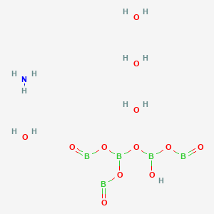 molecular formula B5H12NO12 B8113362 Ammonium pentaborate, tetrahydrate 