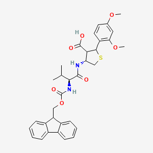 molecular formula C33H36N2O7S B8113693 Fmoc-Val-Cys(Psi(Dmp,H)pro)-OH 