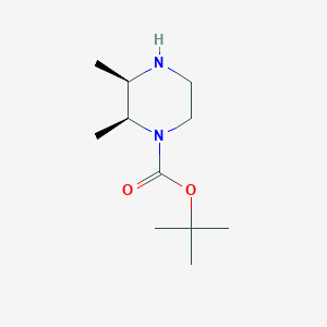 molecular formula C11H22N2O2 B8113825 Tert-butyl (2S,3R)-2,3-dimethylpiperazine-1-carboxylate 