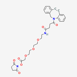 molecular formula C31H33N3O9 B8113900 DBCO-PEG3-NHS 