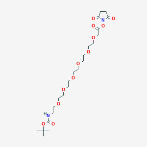 molecular formula C23H40N2O12 B8114212 t-Boc-N-Amido-PEG6-CH2CO2-NHS ester 