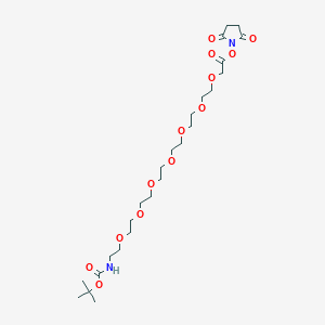 molecular formula C25H44N2O13 B8114215 t-Boc-N-Amido-PEG7-CH2CO2-NHS ester 