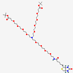 molecular formula C50H94N4O18S B8114339 N-(Biotin-PEG4)-N-bis(PEG4-t-butyl ester) 