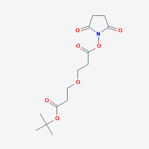 molecular formula C14H21NO7 B8114349 t-Butoxycarbonyl-PEG1-NHS ester 