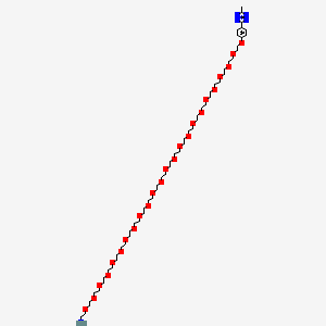 molecular formula C57H105N5O24 B8114362 Methyltetrazine-PEG24-amine HCl salt 