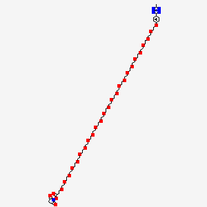 molecular formula C64H111N5O29 B8114368 Methyltetrazine-PEG24-NHS ester 