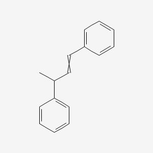 molecular formula C16H16 B8114485 Benzene, 1,1'-(3-methyl-1-propene-1,3-diyl)bis- 