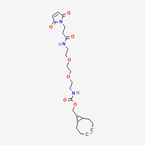 molecular formula C24H33N3O7 B8114801 Mal-NH-PEG2-BCN 