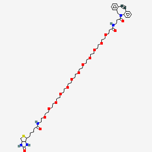 molecular formula C55H83N5O16S B8114882 DBCO-NH-PEG12-Biotin 