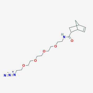 molecular formula C18H30N4O5 B8114949 Norbornene-PEG5 azide 