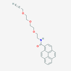 molecular formula C26H25NO4 B8115031 Propargyl-PEG3 Pyrene 