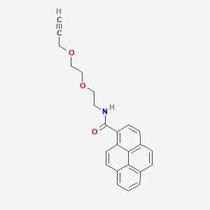 molecular formula C24H21NO3 B8115038 Propargyl-PEG2 Pyrene 